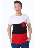 Tricou băieți tricolor NDZ4464 - Magazin online - Boutique